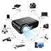 1500 Lumens LCD Mini Projector,LESHP LED Video Projector Home Projector with Free HDMI Support 1080P for Home Cinema Theater TV Laptop Game SD iPad iPhone Android Smartphone,Black