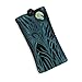 Eyeglass Pouch - Silk Brocade (Feather- Teal)