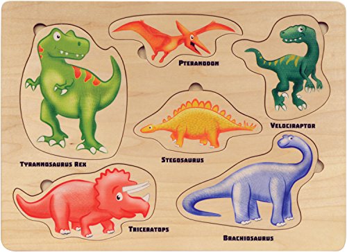 Maple Landmark 42305 Lift And Learn Dinosaur Puzzle