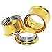 Longbeauty 6 Pair Stainless Steel Screwe Flesh Tunnel Expander Eer Plug Gauge Earlets 6 Colors 10MM
