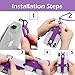 TOOVREN Silicone Case Phone Holder Adjustable Cover with Detachable Lanyard Strap Purple