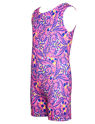 Wah Na Toddler Girls Pink Bubble One Piece Gymnastics Unitard For 6x