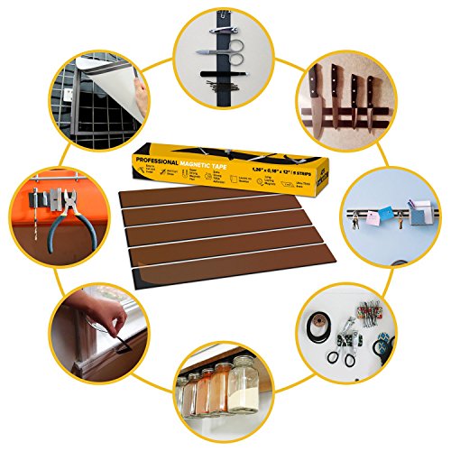 image for X-bet MAGNET Flexible Magnetic Tape - 5 PCs Magnetic Strips with Stron