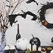 Apipi 18 Pieces Halloween Realistic Hanging Bats,Spooky Looking Bats- Fake Rubber Bats for Halloween Party Supplies and Decoration (3 Assorted Sizes)