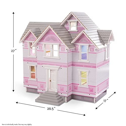 Melissa & Doug Classic Heirloom Victorian Wooden Dollhouse [White