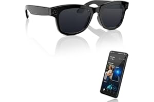 DMCETU Al Smart Glasses with ChatGPT& 800W CameraVideoRecording, Sunglasses for Real-Time Translation, MusicControl, ElS Stabilization|WiFi/Bluetooth 5.3 Smart Eyewear for Travel, Meetings