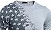 Mens American Flag Printed T-Shirts Long Sleeve Pullover Tops M Gray