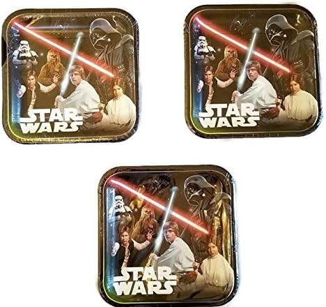 Classic Star Wars 9" Party Plates (24) Party Bundle
