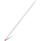 Relaxweex General Purpose Lab Thermometer 12 Inch Total Immersion Glass Liquid in Glass Thermometer for Laboratories Universities Food and Beverage Processing Clear(0 to 230 ℉)