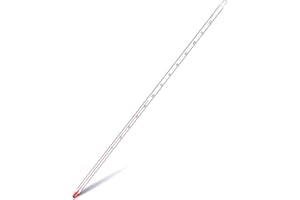 Relaxweex General Purpose Lab Thermometer 12 Inch Total Immersion Glass Liquid 0 to 230 ℉ Liquid in Glass Thermometer for Laboratories Universities Food and Beverage Processing Clear