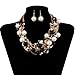 IPINK Fashion Charm Jewelry Pendant Choker Chunky Statement bib Necklace and Earrings Set