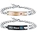 Meidiya Stainless Steel True Love Mens Womens Couples Bracelet/Lover Bracelet Set (2pcs) (His Beauty Her Beast)