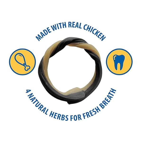 N-BONE ADULT DENTAL RINGS CHICKEN FLAVOR DOG TREATS, 7 COUNT 9.8-OZ BAG, BROWN, 1 COUNT (PACK OF 1)