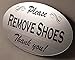 Please Remove Shoes Sign - Laser Engraved Signage Material - Silver or Choose Color