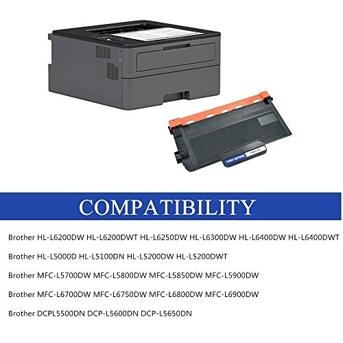 SuperInk Compatible Toner Cartridge Replacement for Brother TN850 TN-850 TN-820 to use with MFCL6800DW MFCL5900DW MFCL6900DW HLL6400DWT (Black, 1-Pack)