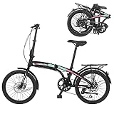 MOONCOOL Folding Bikes 7 Speed 20 Inch, Portable