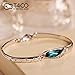 T400 Jewelers “Glass Slipper” Swarovski Element Crystals Wrist Bangle Bracelet for Women Girlfriend Love Gifts Size 6.7