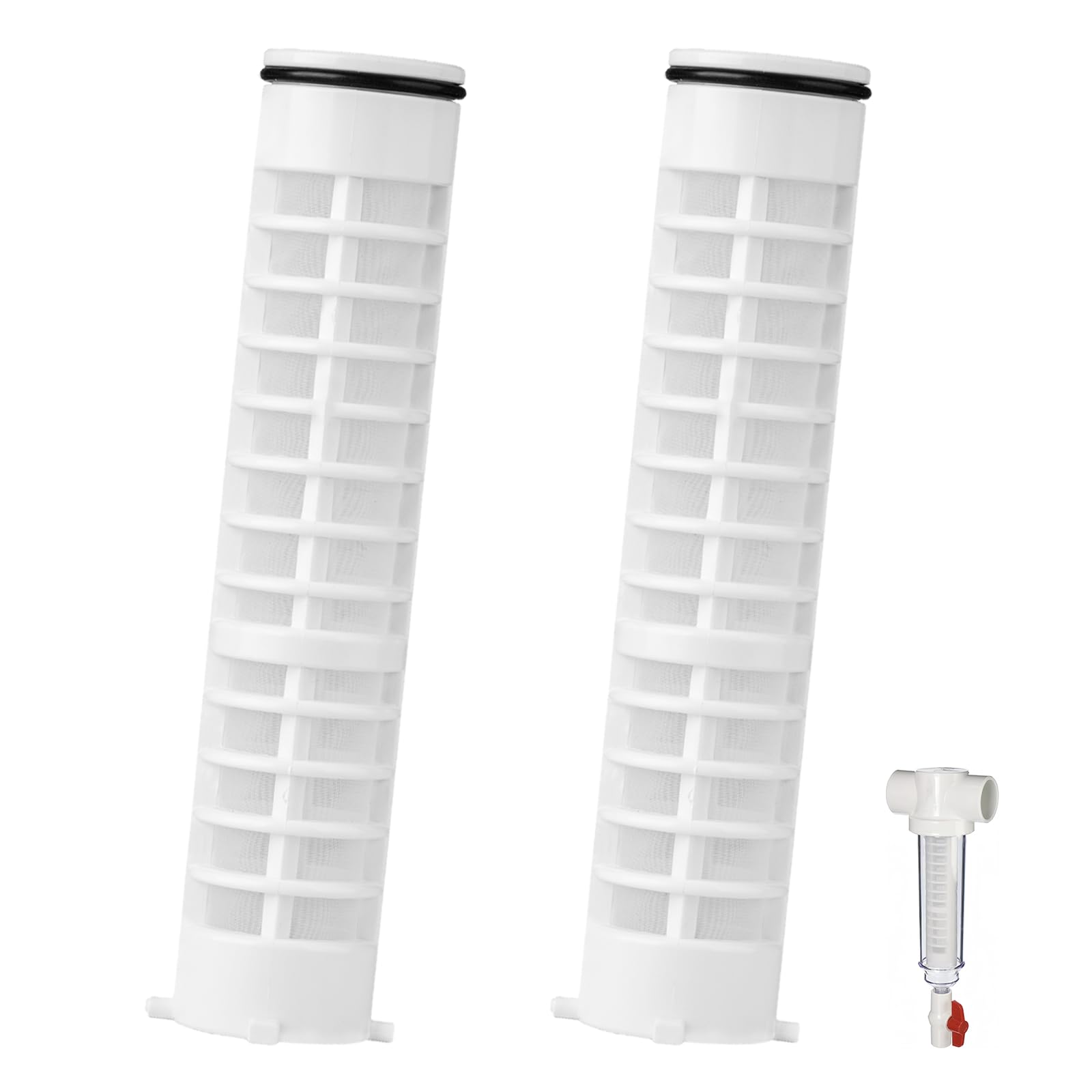 Photo 1 of 1-1/2" 100 Mesh Spin Down Sediment Filters Replacement (2PCS), FS1 1/2-100 Water Filter Screen, Spin Down 100 Sediment Filter Fit for Rusco Vu-Flow, Well Pump and Sprinkler Irrigation Filter-8" Long
