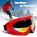 MIGAGA UV Protection Ski Goggles Adjustable Portable Motorcycle Bicycle Goggles Dustproof Scratch-Resistant CS Army Tactical Military Goggles Windproof Snowmobile Eyewear Outdoor Riding Glasses (Red)