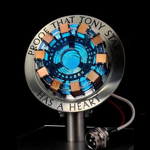 Lonyiabbi Luz LED ARC Reactor, Vitrina Coleccionable de Ciencia Ficción | Regalo coleccionable para hombres, iluminación ambiental USB, control por toque, modos de luz fija y respiración