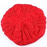 SUNYIK Womens Knitted Crochet Beanie Skull Beret Tam Cap Hat