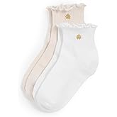 Lele Sadoughi Women's Set of 2 Ruffle Hem Socks