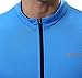 Spotti Men's Cycling Bike Jersey Long Sleeve with 3 Rear Pockets - Moisture Wicking, Breathable, Quick Dry Biking Shirt Blue