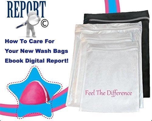 Laundry wash bags - reinforced double layered mesh - bonus pink b…