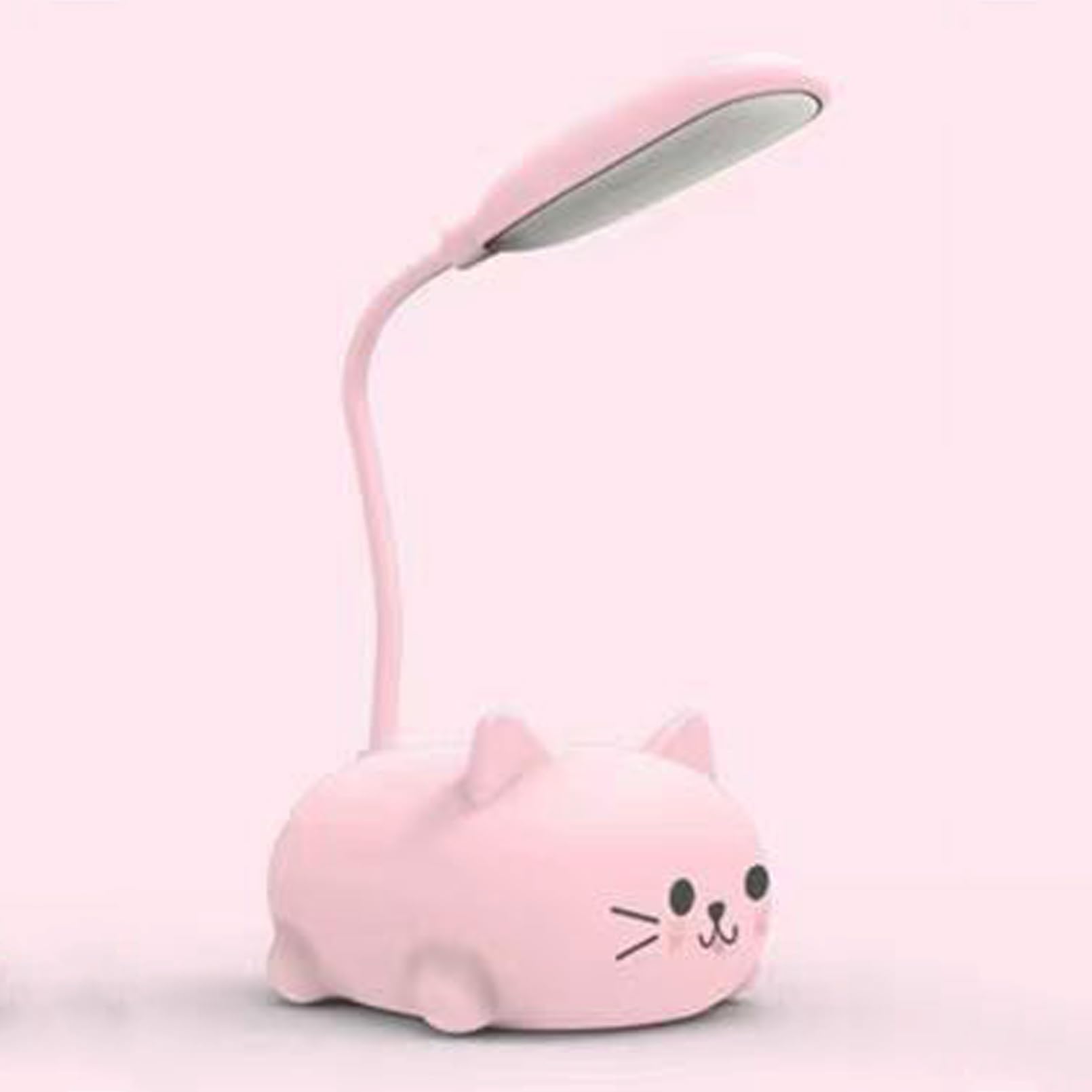 Photo 1 of Desniltol LED Kids Lamp, Mini Cat Table Lamp, Portable LED Night Light, Cute Desk Lamp, Foldable USB Rechargeable Reading Light Children's Bedroom (Pink)