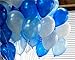 100 Premium Quality Balloons: 11 inch blue and light blue and white helium quality latex balloons