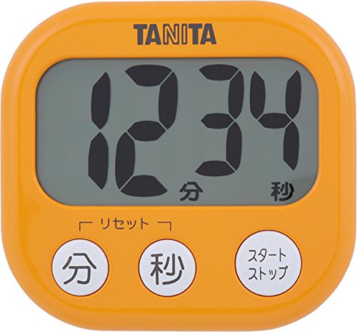 TANITA TD-384/OR Digital Kitchen Cooking Timer Alarm Count Up Down TD384 Orange