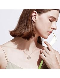 AGVANA - Collar con colgante de árbol de la vida chapado en plata de ley y oro, joyería minimalista, regalo para mujeres y niñas con preciosa caja de joyería, collar extensor de 16.0 in + 2.0 in