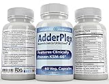 AdderPlex Best Organic Focus Energy Add Attention Boost Mood Increase Brain Memory Mental Cognitive Enhancer Anti - Stress Anxiety Depression Panic w Ashwagandha Ginkgo Ginseng Nerve Tonic Super Food