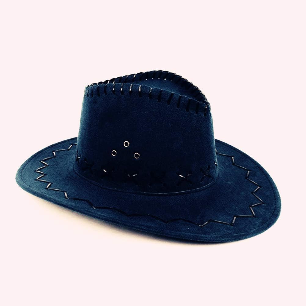 HMILYDYK Cowboy Hat Fancy Dress Accessory Wide Brim Western Cowgirl Hats Wild West