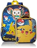 Pokemon Boys' Backpack with Lunch Kit, Yellow