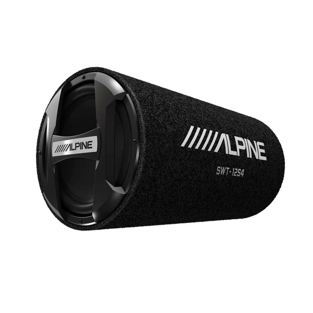 Alpine SWT-12S4 12" Sealed Subwoofer Tube - 1500W Max Power, Deep Bass for Car Audio