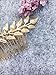 Aegenacess Wedding Hair Combs Decorative Leaf Leaves Bridal Hair Clip Laurel Greek Branch Boho Grecian Side Comb Accessories Headpieces for Brides and Bridesmaids Women Girls (Gold)