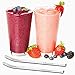 Chefast Stainless Steel Straw - 4x2 Combo Kit - Reusable Straws for Everything From 30 oz Yeti Tumbler to Thick Smoothies - Cleaning Brushes, Silicone Rings, and Long Case Included