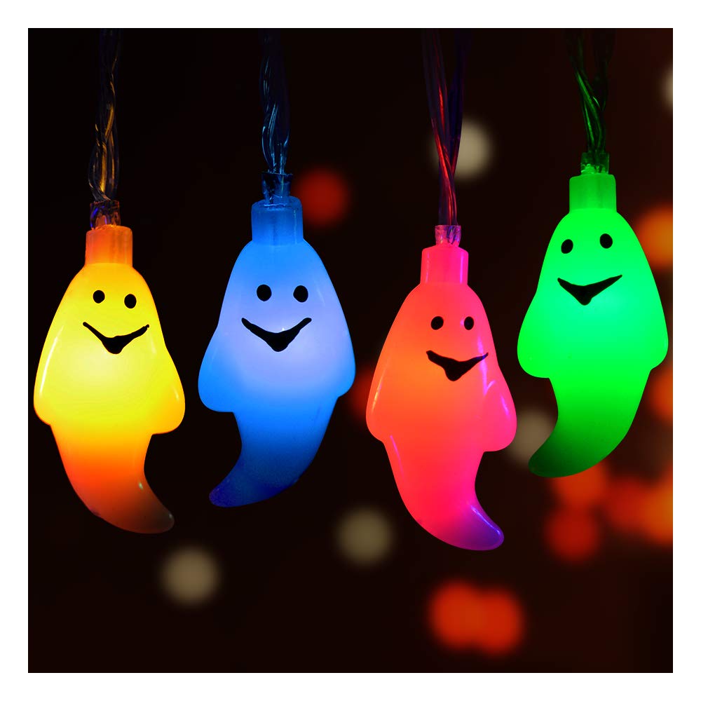 Calans Halloween String Lights, Halloween Light Decoration 11 Feet Ghost Light 30 LED String