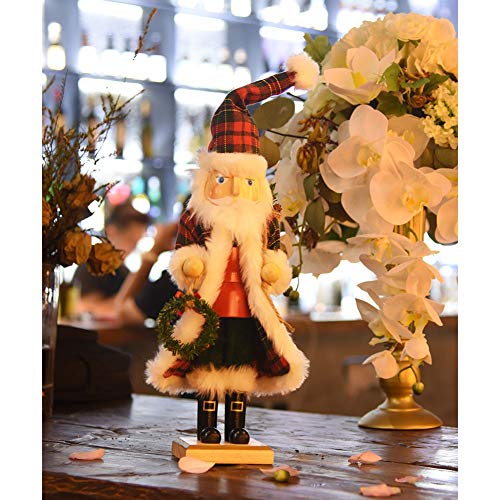 FUNPENY Halloween Decorations Wooden Nutcracker Figures (Santa Claus 2