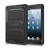 Fintie iPad mini 3/2/1 Case - CaseBot [Tuatara] [Supporting Touch ID] Rugged Unibody Hybrid Full Protective Cover with Built-in Screen Protector and Impact Resistant Bumper, Black