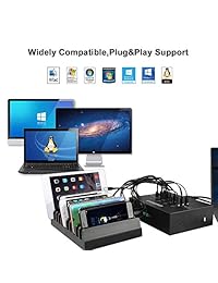 sipolar así trabajo 20 Port Hub USB 3.0 de 7 puertos industrial Cargador Reformada para iPhone iPad teléfono celular con forma de caja velocidad de hasta 5 Gbps Voltaje de aviso: es de 110 V