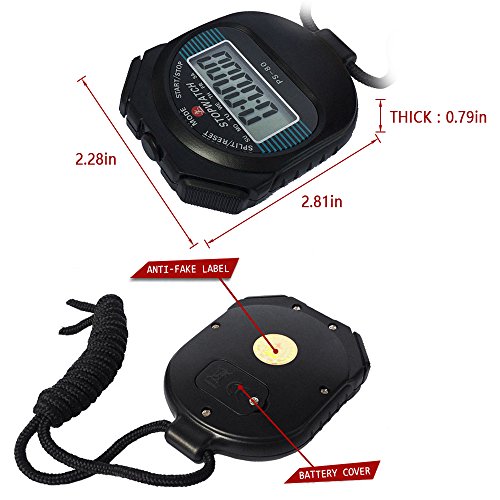image for LAOPAO Sport Stopwatch, 1/100 Second 2 Memories Handheld Digital Clock