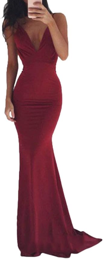 amazon vestito rosso lungo