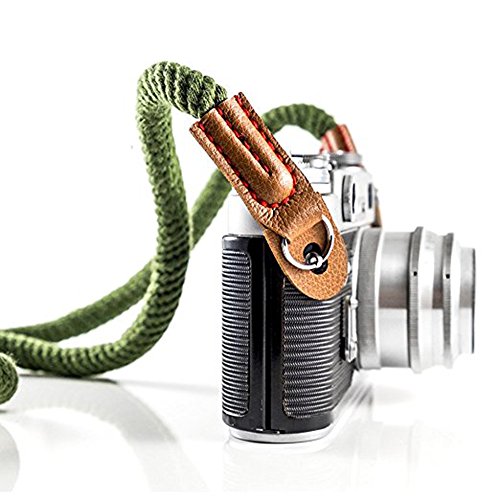 Camera Strap Eorefo Handmade Soft Cotton Vintage Camera Neck Shoulder Strap for Mirrorless and DSLR Camera,Green.