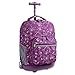 J World New York Sunrise Rolling Backpack, Love Purple, One Size