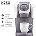 Keurig K250 Single Serve K-Cup Pod Coffee Maker with Strength Control, Plum Grey, Plum Grey