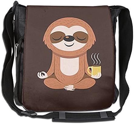 Classic Yoga Sloth Messenger Bag Shoulder Bag Outdoor Sports Crossbody Bag Side Bag For Men Women