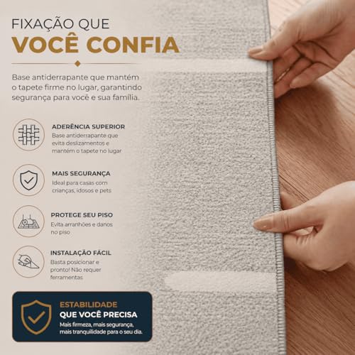 Tapete Vinci Jolitex Pelo Baixo 100% Poliéster Antialérgico 140x200cm - Roma