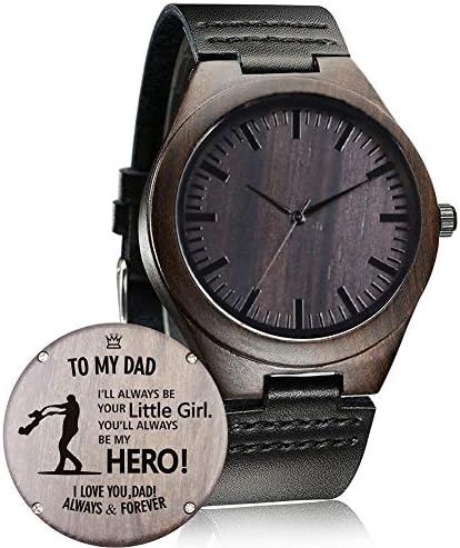 Customized Engraved Wooden Watch, Casual Handmade Wood Watch for Men Women Husband Wife Girlfriend Boyfriend Dad Mom Son Family Friends Customized Gift